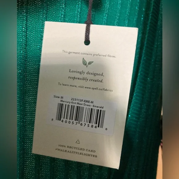 Spell Mercury Knit Maxi Dress, Emerald, Size Medium - Picture 15 of 15